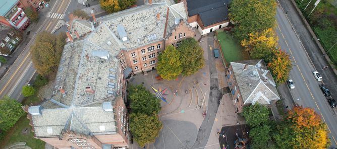 Foto: Tom A. Johannessen drone bilde skolegråd